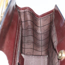 CELINE Handtasche Leder Braun Gold Auth 182104-18