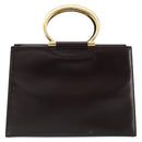 CELINE Handtasche Leder Braun Gold Auth 182104-2