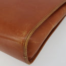 Christian Dior Shoulder Bag Leather Brown Gold Auth 182105-9