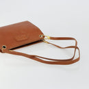 Christian Dior Shoulder Bag Leather Brown Gold Auth 182105-7