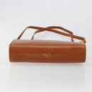 Christian Dior Shoulder Bag Leather Brown Gold Auth 182105-5
