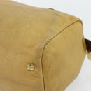 LOEWE Anagram Hand Bag Leather Yellow Gold Auth 182106-16