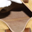 LOEWE Anagram Hand Bag Leather Yellow Gold Auth 182106-11