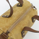 LOEWE Anagram Hand Bag Leather Yellow Gold Auth 182106-6