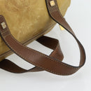 LOEWE Anagram Hand Bag Leather Yellow Gold Auth 182106-7