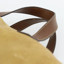 LOEWE Anagram Hand Bag Leather Yellow Gold Auth 182106-8