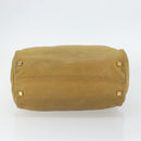 LOEWE Anagram Hand Bag Leather Yellow Gold Auth 182106-5