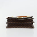 CELINE Macadam Canvas Hand Bag PVC Leather Brown Gold Auth 182108-5