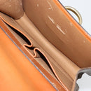 CELINE Macadam Canvas Hand Bag PVC Leather Brown Gold Auth 182108-24