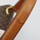 CELINE Macadam Canvas Hand Bag PVC Leather Brown Gold Auth 182108-9