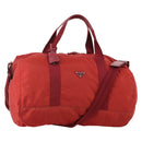 PRADA Boston Bag Nylon 2way Red Silver Auth 182110-1