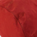 PRADA Boston Bag Nylon 2way Red Silver Auth 182110-17