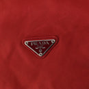 PRADA Boston Bag Nylon 2way Red Silver Auth 182110-20