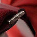 PRADA Boston Bag Nylon 2way Red Silver Auth 182110-10