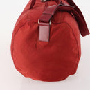PRADA Boston Bag Nylon 2way Red Silver Auth 182110-4