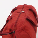 PRADA Boston Bag Nylon 2way Red Silver Auth 182110-6