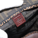 FENDI Zucca Canvas Hand Bag Black Brown Auth 182111-10