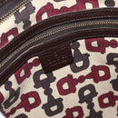 GUCCI GG Canvas Web Sherry Line Shoulder Bag Beige Gold Red 144388 Auth 182113A-18