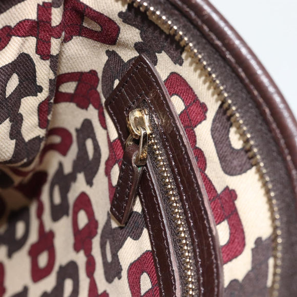 GUCCI GG Canvas Web Sherry Line Shoulder Bag Beige Gold Red 144388 Auth 182113A