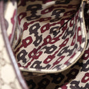 GUCCI GG Canvas Web Sherry Line Shoulder Bag Beige Gold Red 144388 Auth 182113A-22