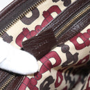GUCCI GG Canvas Web Sherry Line Shoulder Bag Beige Gold Red 144388 Auth 182113A-12