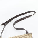 GUCCI GG Canvas Web Sherry Line Shoulder Bag Beige Gold Red 144388 Auth 182113A-8