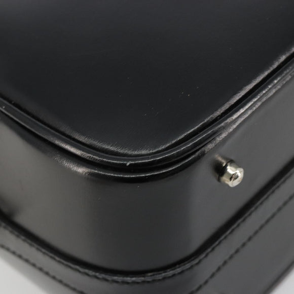 GUCCI Bamboo Vanity Hand Bag Leather Black Silver 013 2122 2490 Auth 182121