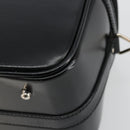 GUCCI Bamboo Vanity Hand Bag Leather Black Silver 013 2122 2490 Auth 182121-15