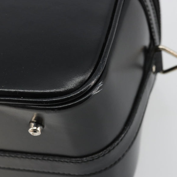 GUCCI Bamboo Vanity Hand Bag Leather Black Silver 013 2122 2490 Auth 182121