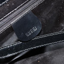 GUCCI Bamboo Vanity Hand Bag Leather Black Silver 013 2122 2490 Auth 182121-18