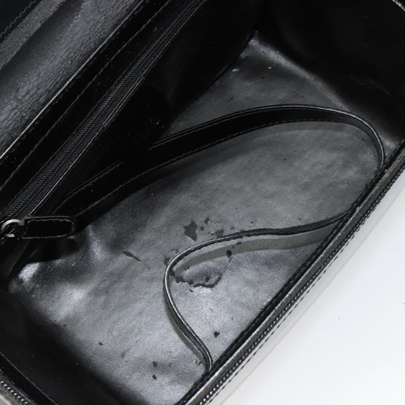 GUCCI Bamboo Vanity Hand Bag Leather Black Silver 013 2122 2490 Auth 182121
