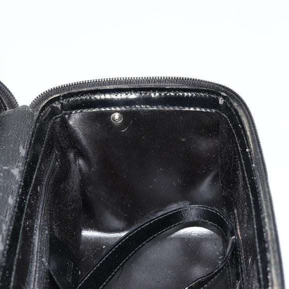GUCCI Bamboo Vanity Hand Bag Leather Black Silver 013 2122 2490 Auth 182121