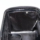 GUCCI Bamboo Vanity Hand Bag Leather Black Silver 013 2122 2490 Auth 182121-20