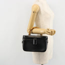 GUCCI Bamboo Vanity Hand Bag Leather Black Silver 013 2122 2490 Auth 182121-23