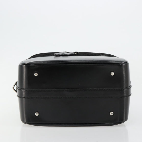 GUCCI Bamboo Vanity Hand Bag Leather Black Silver 013 2122 2490 Auth 182121