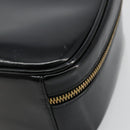 GUCCI Bamboo Vanity Handtas Lakleer Zwart Goud Auth 182122-10