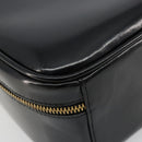 GUCCI Bamboo Vanity Handtas Lakleer Zwart Goud Auth 182122-11