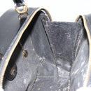 GUCCI Bamboo Vanity Handtas Lakleer Zwart Goud Auth 182122-17