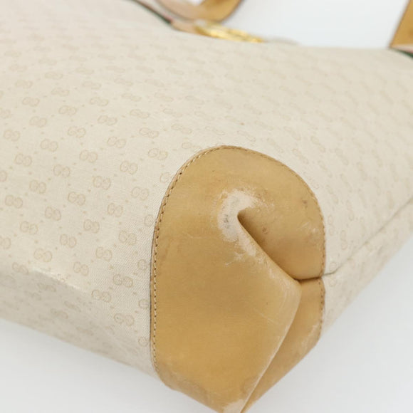 GUCCI Micro GG Supreme Web Sherry Line Bag PVC White 002 904 0131 Auth 182124
