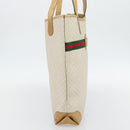 GUCCI Micro GG Supreme Web Sherry Line Bag PVC White 002 904 0131 Auth 182124-3