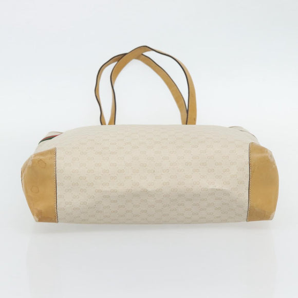 GUCCI Micro GG Supreme Web Sherry Line Bag PVC White 002 904 0131 Auth 182124