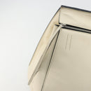 CELINE Handtasche Leder Weiß Silber Auth-11