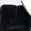 CELINE Handtasche Leder Weiß Silber Auth-19
