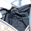 Christian Dior Trotter Canvas Hand Bag Navy Gold Auth 182127-19