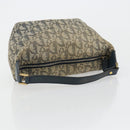 Christian Dior Trotter Canvas Hand Bag Navy Gold Auth 182127-7