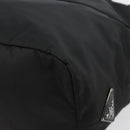PRADA Omkeerbare Handtas Nylon Zwart Zilver Auth 182129A-12