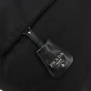 PRADA Omkeerbare Handtas Nylon Zwart Zilver Auth 182129A-14