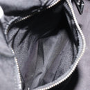 PRADA Omkeerbare Handtas Nylon Zwart Zilver Auth 182129A-21