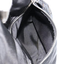 PRADA Omkeerbare Handtas Nylon Zwart Zilver Auth 182129A-22