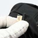 PRADA Omkeerbare Handtas Nylon Zwart Zilver Auth 182129A-23